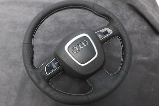 Перетяжка руля АУДИ натуральной кожей под завод